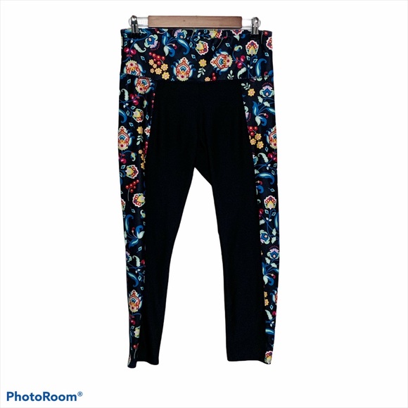JoyLab Pants - JoyLab Black Floral Leggings size Large